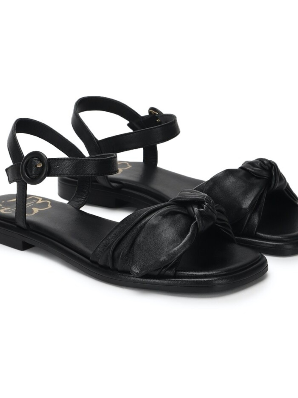 Ted Baker London Halah Leather Bow Ankle Strap Sandals Black Size 38 - Picture 8 of 16